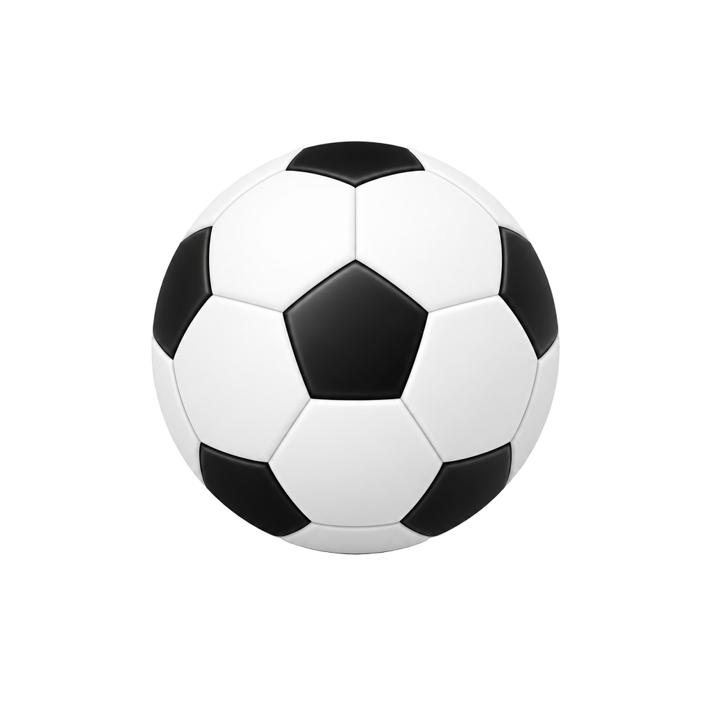 Pallone da calcio classico bianco e nero